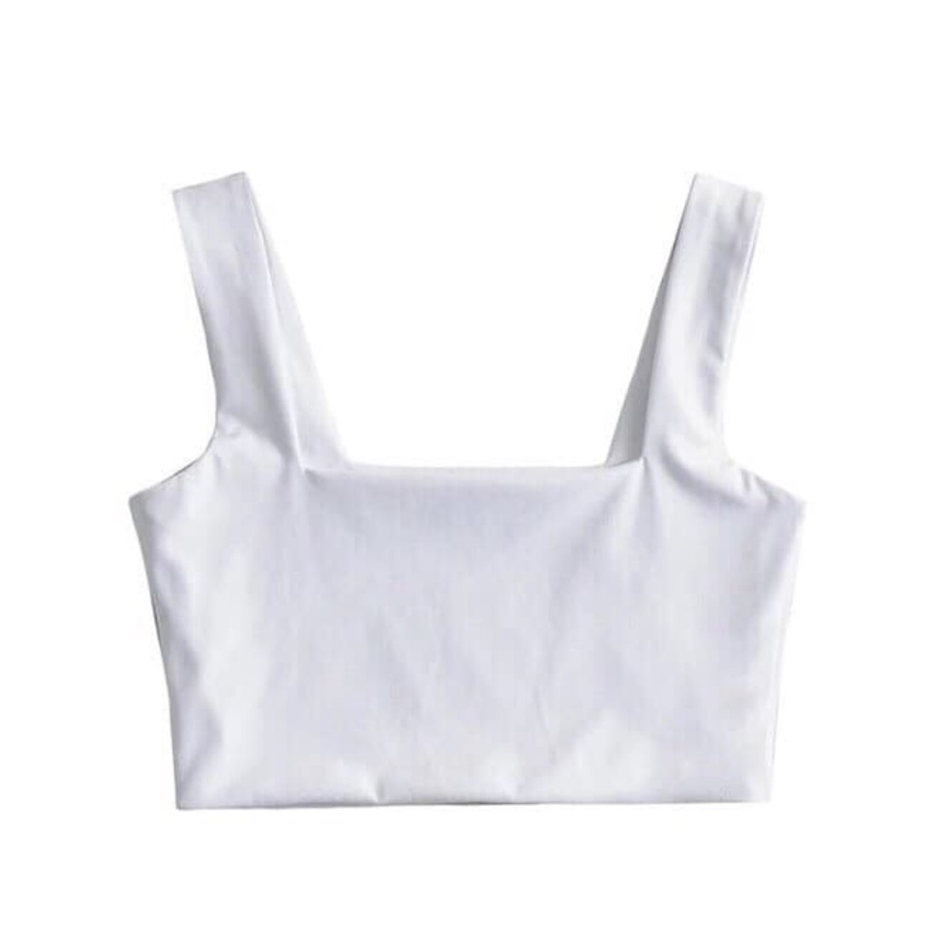 A013 Áo hai dây dây to croptop dáng ôm body sexy Ulzzang năng động, áo crt hai dây đen trắng sát nách trẻ trung Hàn Quốc