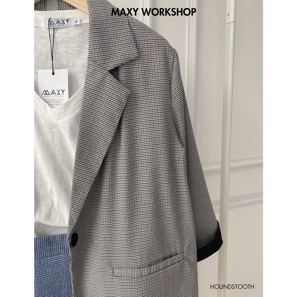 Áo khoác blazer phong cách Hàn Quốc Hounds Tooth Blazer Maxy Workshop | WebRaoVat - webraovat.net.vn