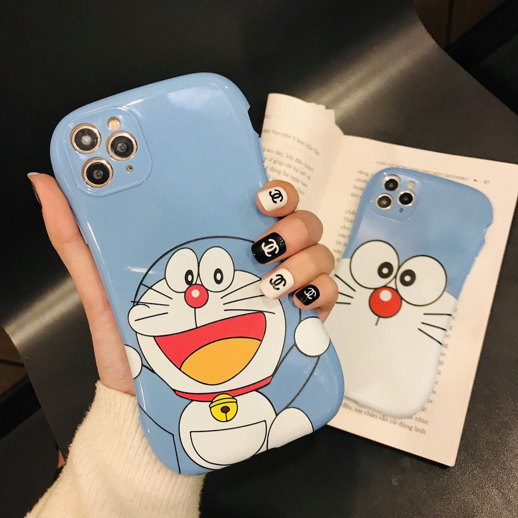 [ IPHONE ] Ốp Lưng Viền Cong Silicon Chống Sock, Va Đập Bảo Vệ Camera Doraemon - J007