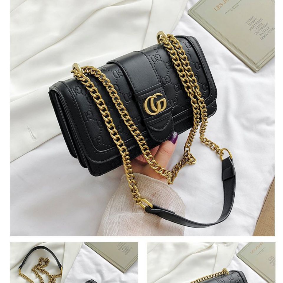 TÚI XÁCH NỮ DẬP HỌA TIẾT TÚI XÁCH NỮ DÂY ĐEO DA PHỐI XÍCH HÀNG QUẢNG CHÂU TXGG02 - HÌNH THÂT