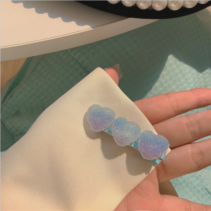 [Mã SKAMCLU8 giảm 10% cho đơn từ 100K] Kẹp tóc họa tiết kẹo dẻo Jelly xanh pastel xinh xắn