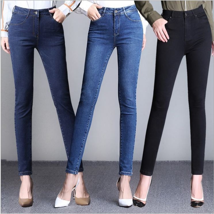 Quần jean nữ cỡ lớn cho người béo mập dáng skinny co giãn 💖BIGSIZE💖 65-80kg mặc vừa