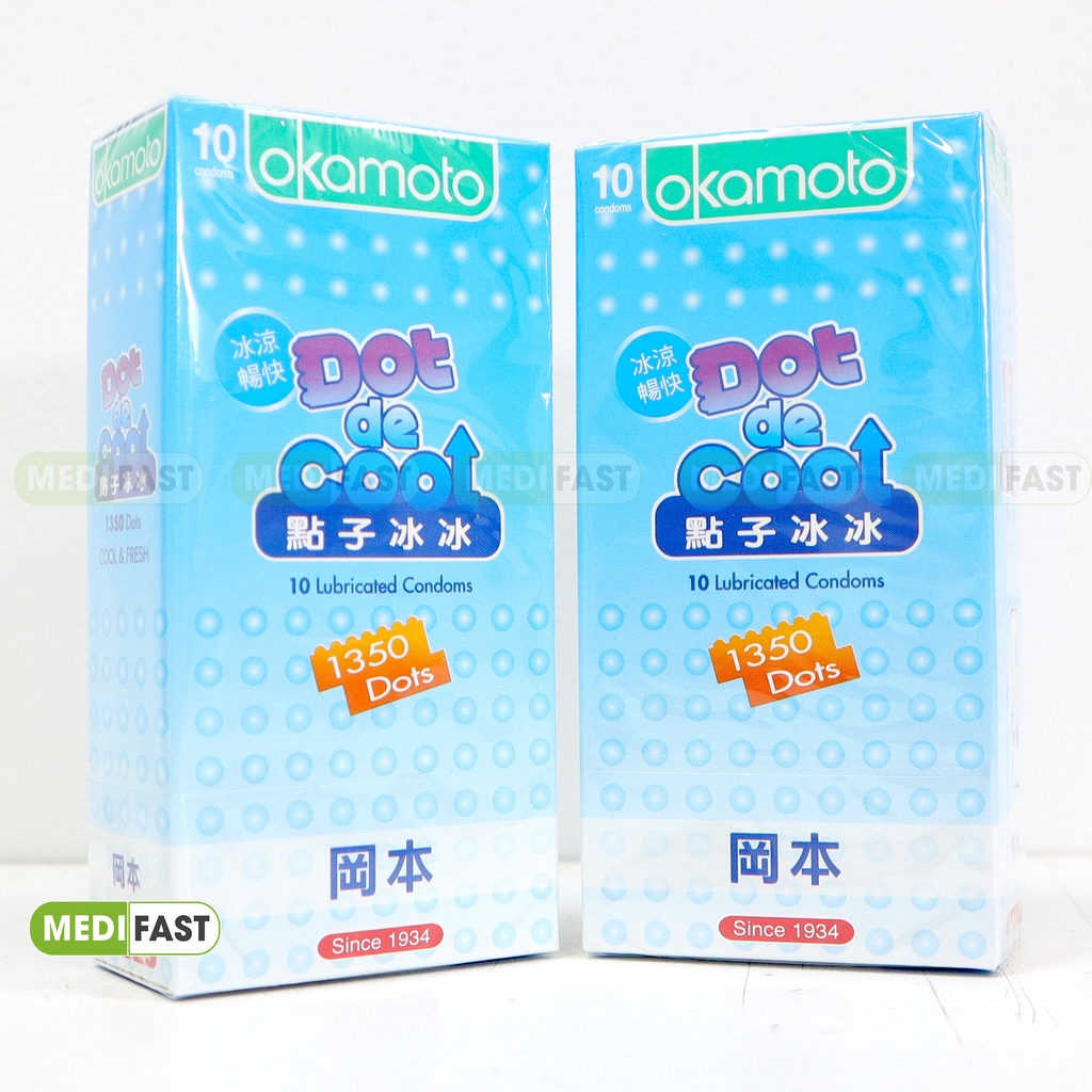 Bao cao su siêu mỏng, gân gai nhiều gel bôi trơn Okamoto - nhiều mùi hương tăng khoái cảm khi yêu - bcs 10 chiếc
