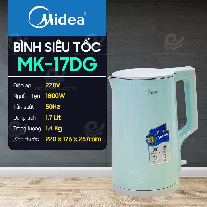 BÌNH SIÊU TỐC MIDEA MK - 17DG ( 1,7L - 1800W )