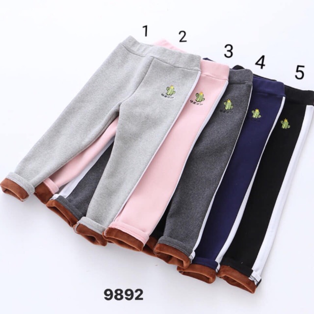 Quần legging lót nỉ cho bé