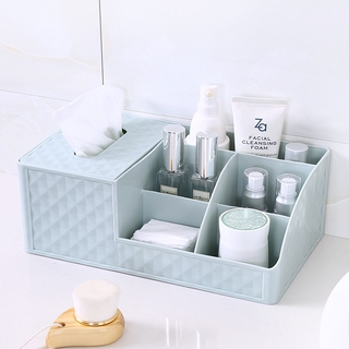 Hộp Đựng Khăn Giấy/Vật Dụng Tích Hợp Nhiều Ngăn Sắp Xếp Gọn Gàng Đa Năng Tiện Dụng