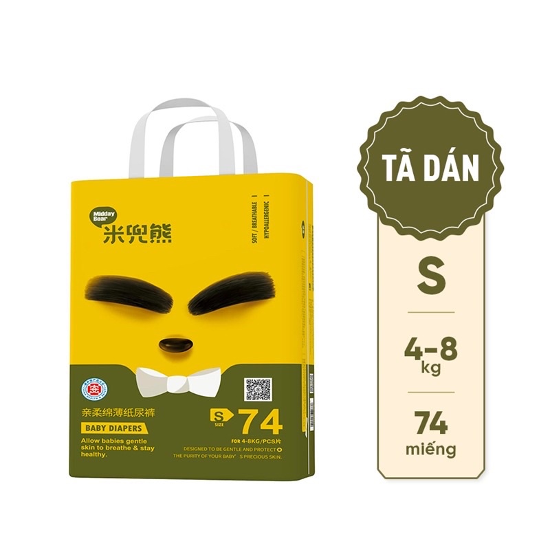 Bỉm dán Midday Bear size S - 74 miếng