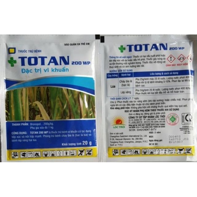 Thuốc đặt trị vi khuẩn TOTAN 200WP - shopphuthinh