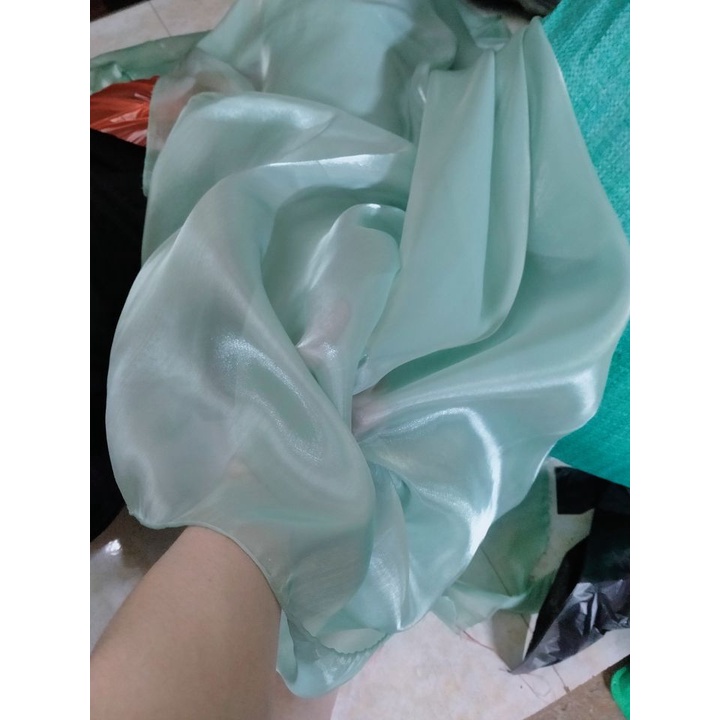 ⚡Giá sỉ⚡Vải voan tơ sống organza óng ánh nhiều màu may váy đầm sơ mi