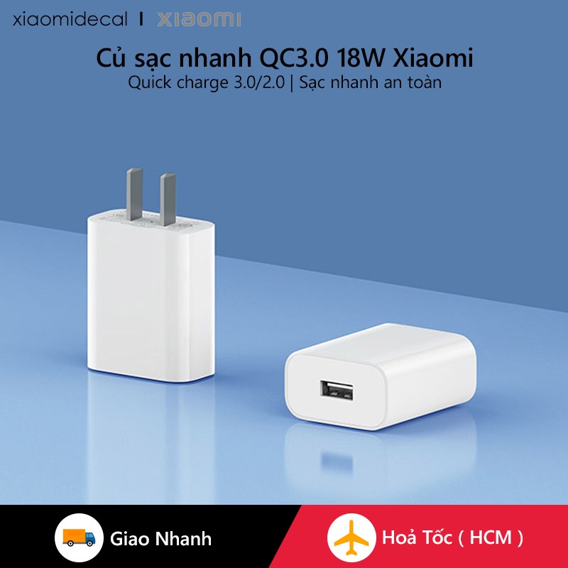 Củ sạc nhanh Xiaomi 18W Quick Charge 3.0 Model MDY-08-EH