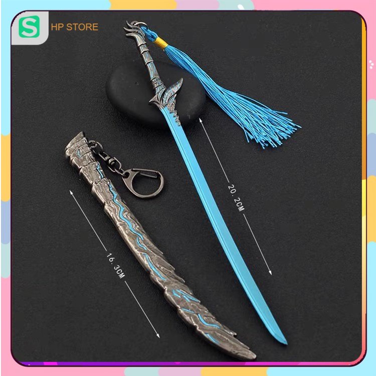 Mô hình Kiếm Yasuo game Liên Minh Huyền Thoại bằng Kim Loại dài 22cm