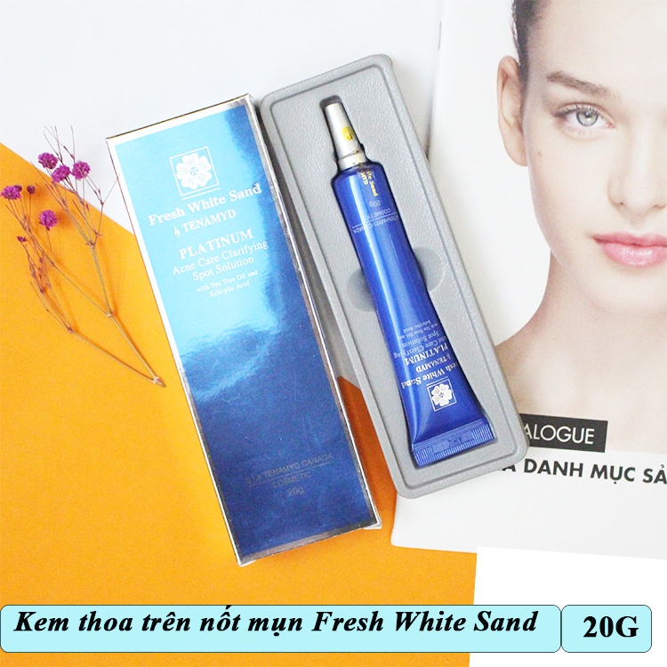 [NHẬP KHẨU-TEM PHỤ] Kem thoa trên nốt mụn Fresh White Sand 20g