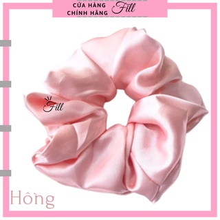 Thun buộc tóc lụa satin dây cột tóc scrunchies (cột tóc vải thanh lịch)