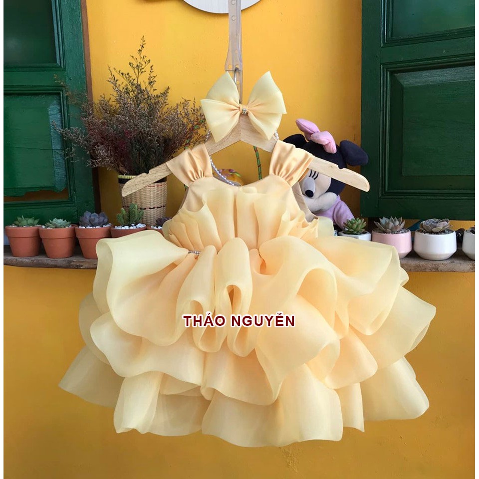 Váy công chúa gà tầng Thiết kế 🌸TẶNG KÈM PHỤ KIỆN🌸Làm Quà Tặng-Thôi Nôi- Party- Sinh Nhật