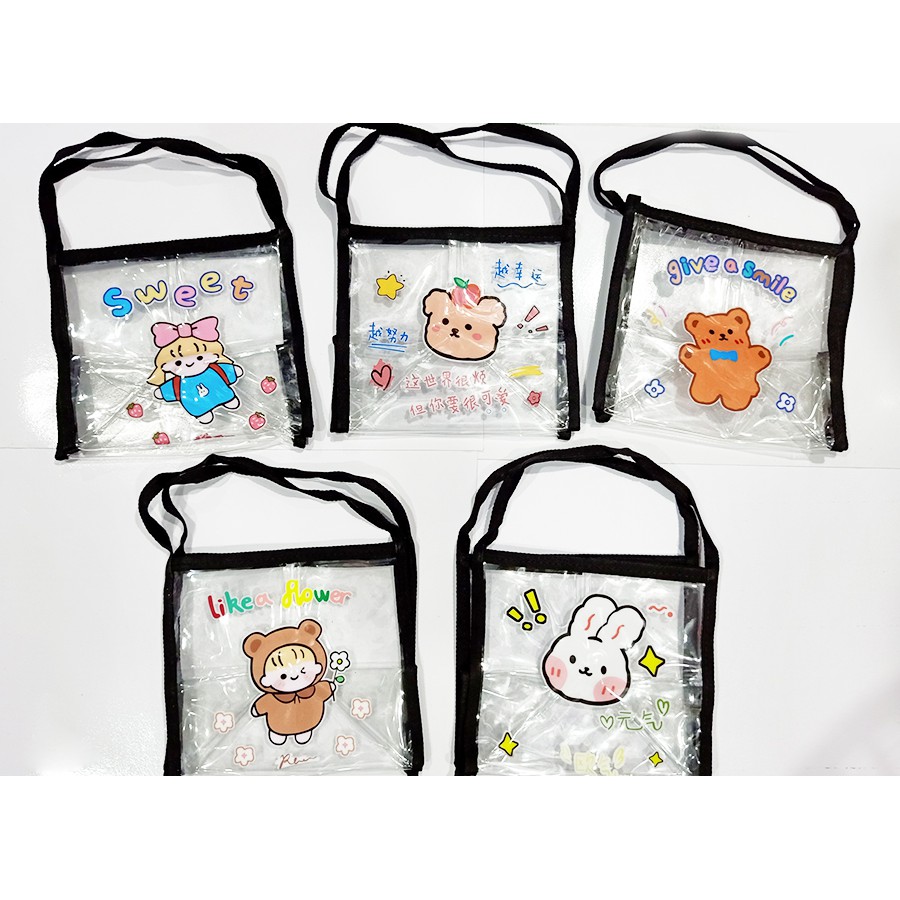 Túi xách tote trong roro jump viền đen TXT12 túi xách Hologram túi Ulzzang cute dễ thương thời trang