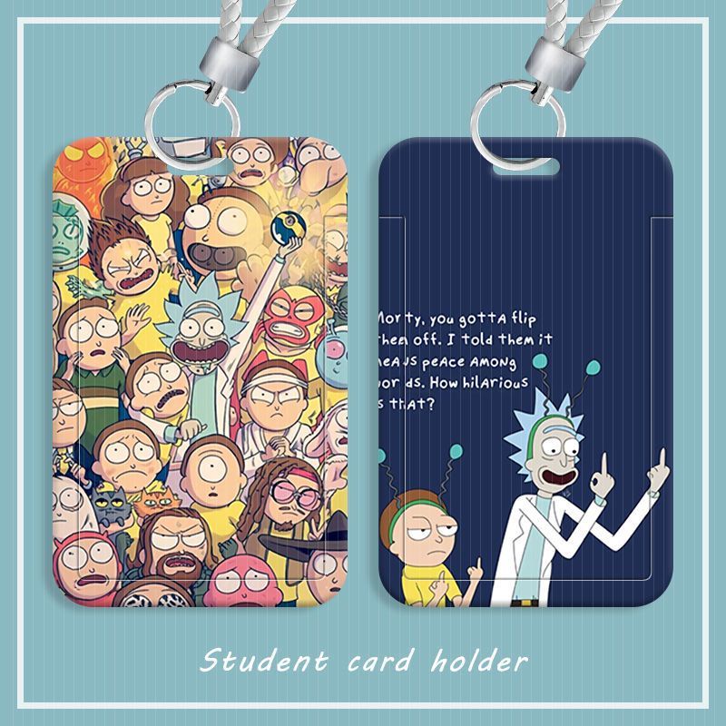 Ví Đựng Thẻ ID / Thẻ ID In Hình Hoạt Hình Rick and Morty Dành Cho Học Sinh