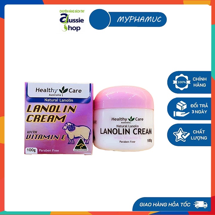 Kem cừu Healthy Care Lanolin cream with Vitamin E - 100g