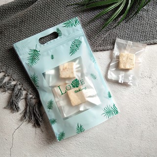 (Set 10 túi) Túi Zip đựng bánh kẹo hình lá liễu