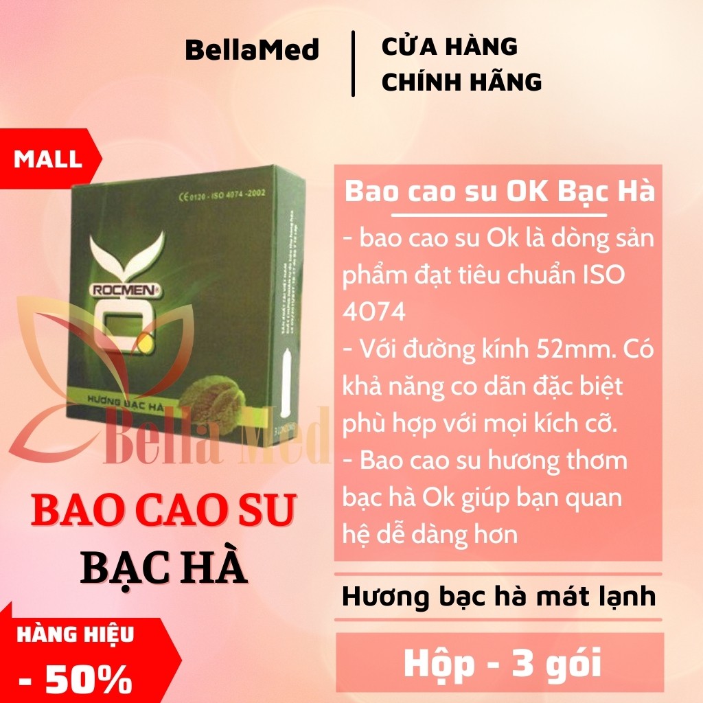 Bao Cao Su Gia Đình OK Bạc Hà Mát Lạnh, có thể dùng kèm máy hifu cho spa