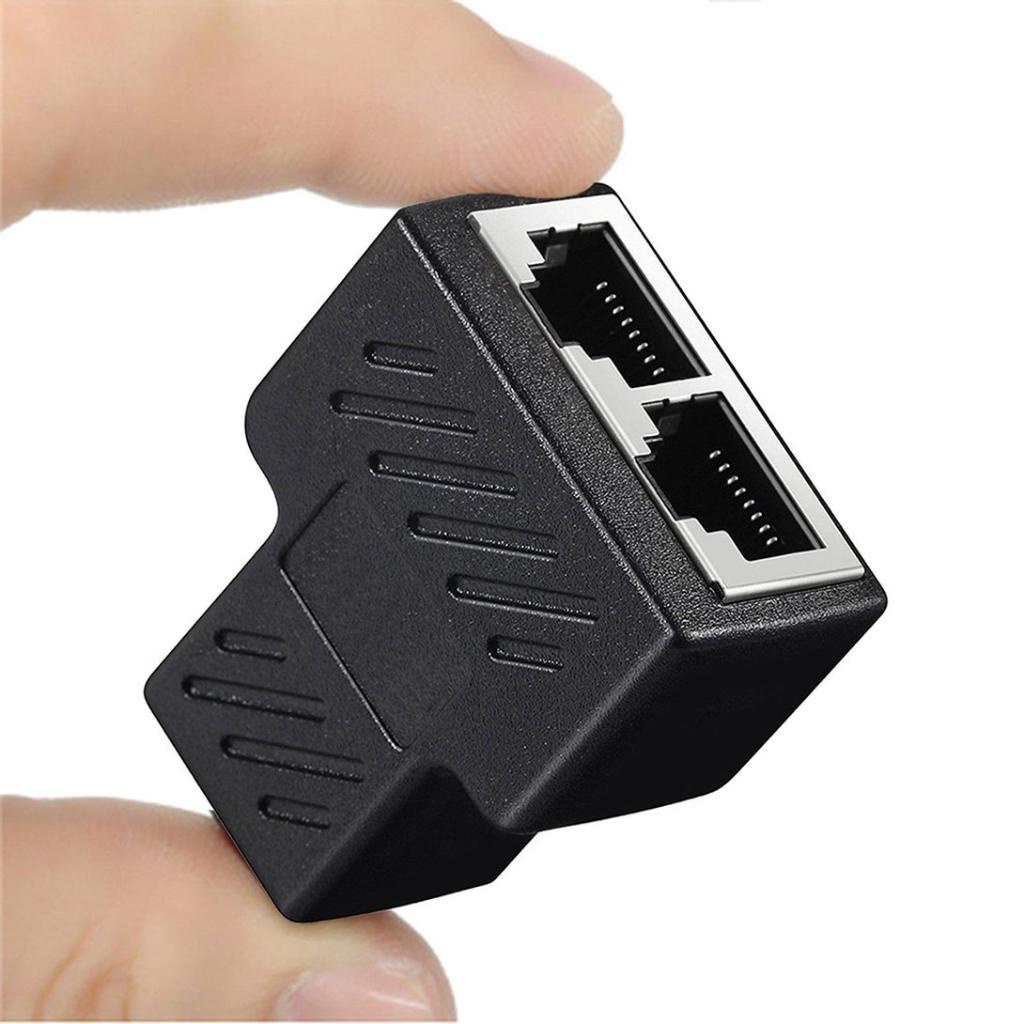 Bộ Chia Cổng rj45 1 Sang 2 Cổng Mạng lan cat5 / 6 / 7