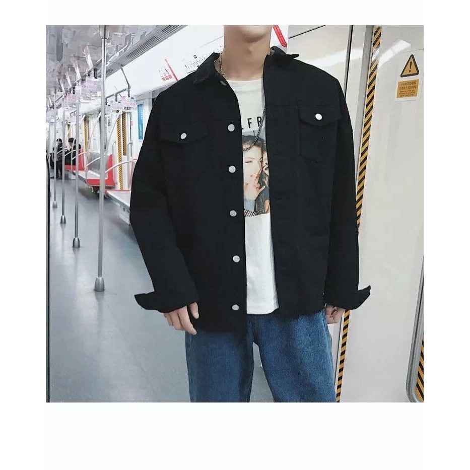 áo khoác bò ( jean ) màu đen 3508 | BigBuy360 - bigbuy360.vn