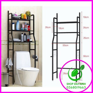 Kệ để đồ sau toilet, nhà tắm 3 tầng đa năng, tiết kiệm không gian