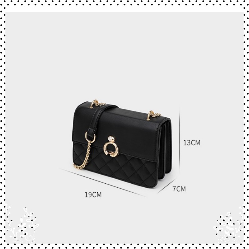 Túi xách nữ đeo chéo HANS thiết kế 3 ngăn da dập ô trám cao cấp HA07 | BigBuy360 - bigbuy360.vn