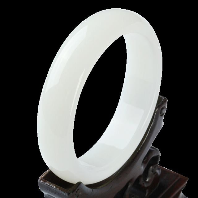 Vòng tay đá ngọc bích trắng màu xanh lá cải bó xôi