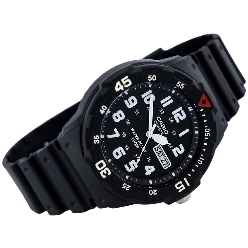 Đồng hồ nam dây nhựa Casio chính hãng Anh Khuê MRW-200H-1BVDF (44mm)