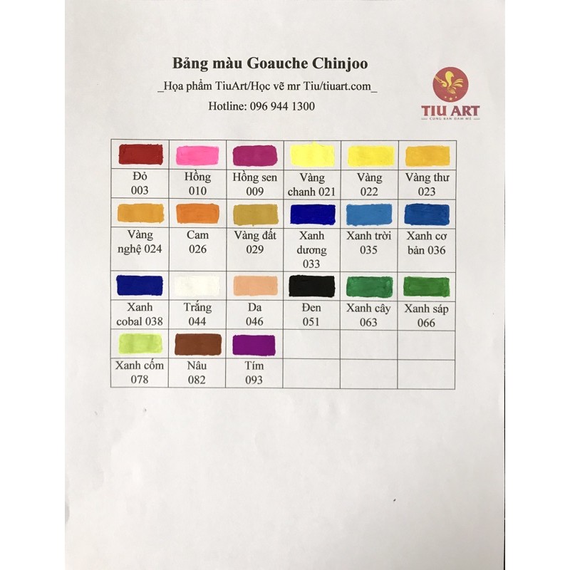 Màu GOUACHE/Màu bột pha sẵn