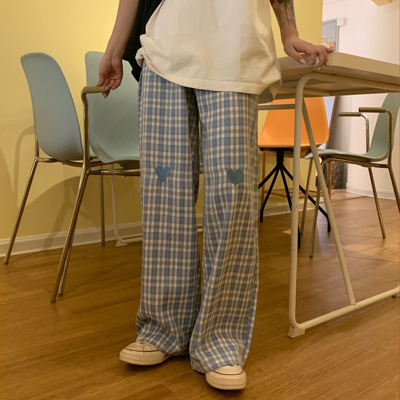 Quần ống rộng Sọc Caro 3 Màu Sắc Thời Trang Cao Cấp Cho Nữ