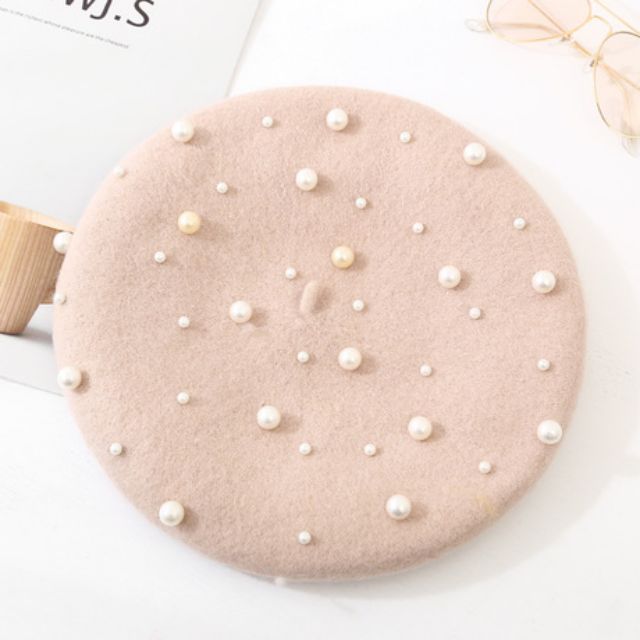 Mũ dạ nồi đính hạt nhựa cực xinh