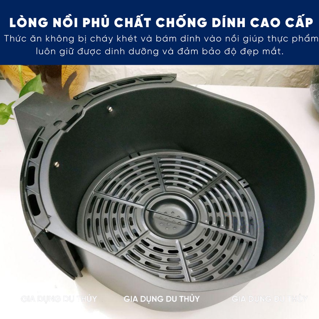 Nồi chiên không dầu 4.5 lít CQ1502 Goldsun hàng chính hãng, chống dính cao cấp, thiết kế thông minh bảo hành 12 tháng