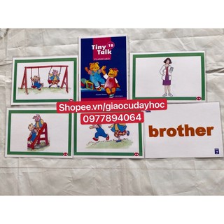 Flashcards  Tiny Talk 1A-1B ( khổ A5 - ép plastic bền đẹp )