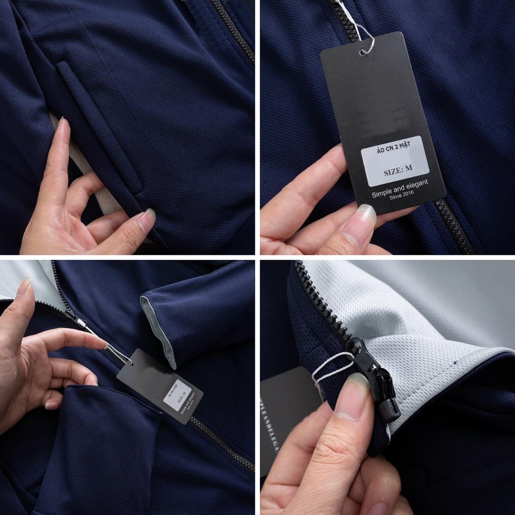 Áo Chống Nắng 2 Lớp Mặc 2 Mặt TURATY Thông Hơi Thun Lạnh Thoáng Mát