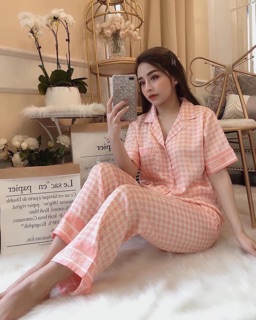 Bộ Lụa Dior Kẻ