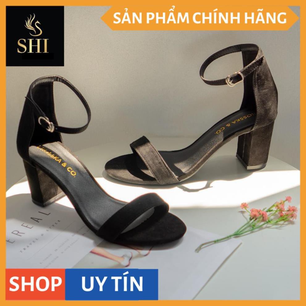 Giày sandal cao gót Erosska thời trang mũi hở quai ngang phối dây kiểu dáng thanh lịch cao 5cm _ EM006 | BigBuy360 - bigbuy360.vn