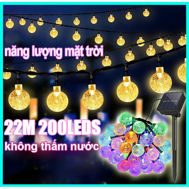 Dây đèn led OSIDEN tùy chọn số lượt hạt đèn không thấm nước dùng năng lượng mặt trời trang trí cây sân vườn