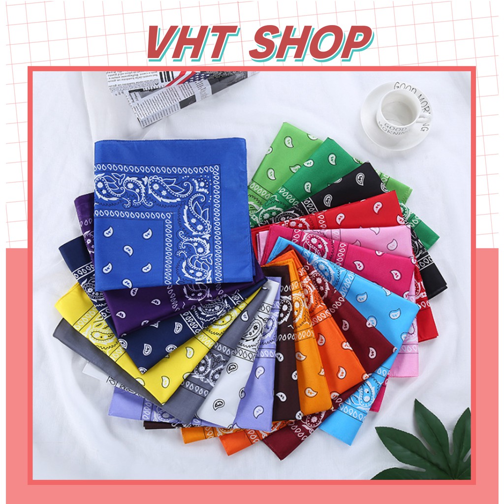 Khăn Bandana, khăn Turban đội đầu hiphop nhiều màu