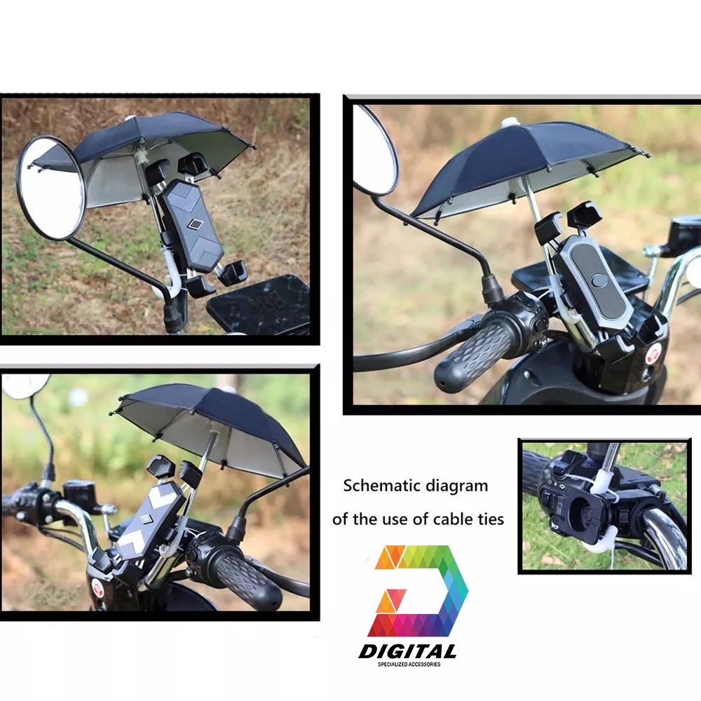 Ô Dù Mini Chống Nước Che Mưa Nắng Cho Điện Thoại