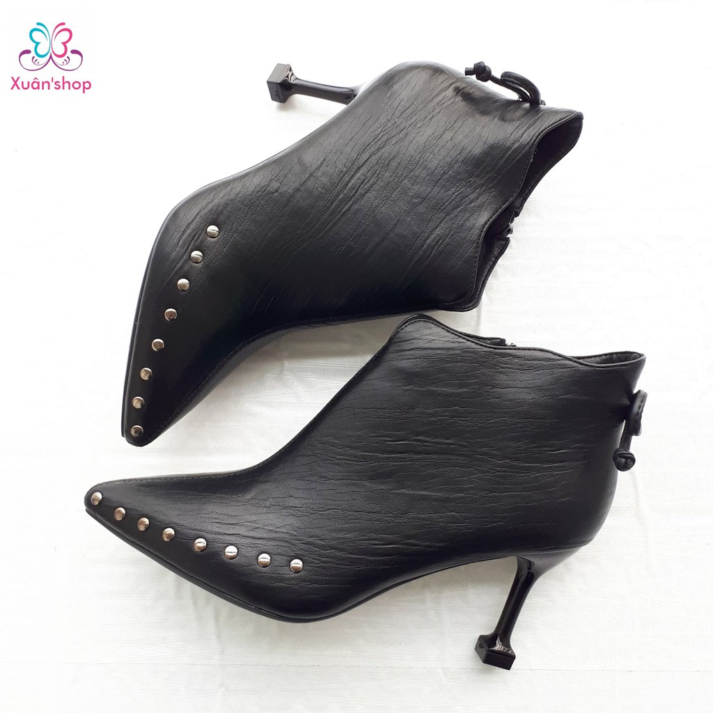 Bốt Exull da mềm, siêu nhẹ, gót nhọn thời trang 7.5cm (size 37-235)