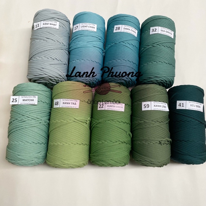 Sợi Chainy Cotton 300gr, Sợi To Đan Móc Túi Xách