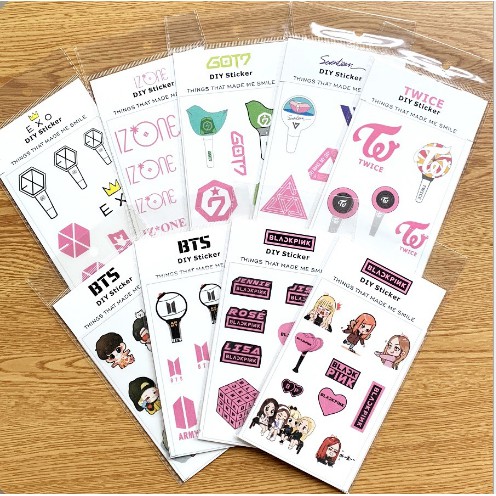 Set hình dán sticker KPOP 10x19cm ( Blackpink, BTS, Twice)