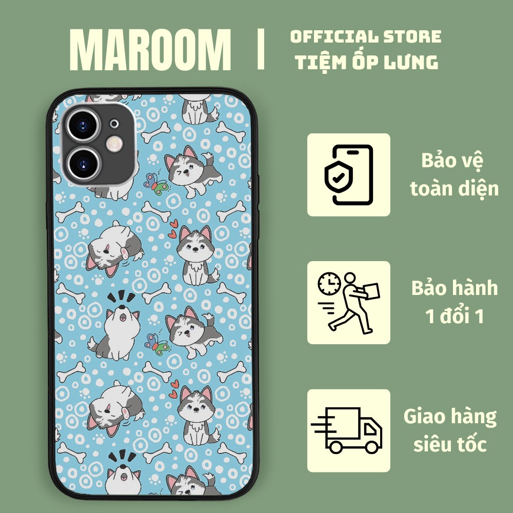 Ốp lưng silicon CUTE SIBERIAN HUSKY MAROOM cho iphone 6 - iphone 13-LAK0016415