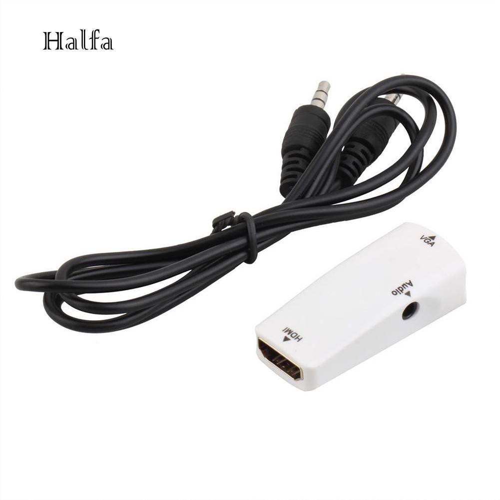 Đầu Chuyển Đổi Hdmi Sang Vga Kèm Dây Cáp Âm Thanh Cho Tv Máy Tính