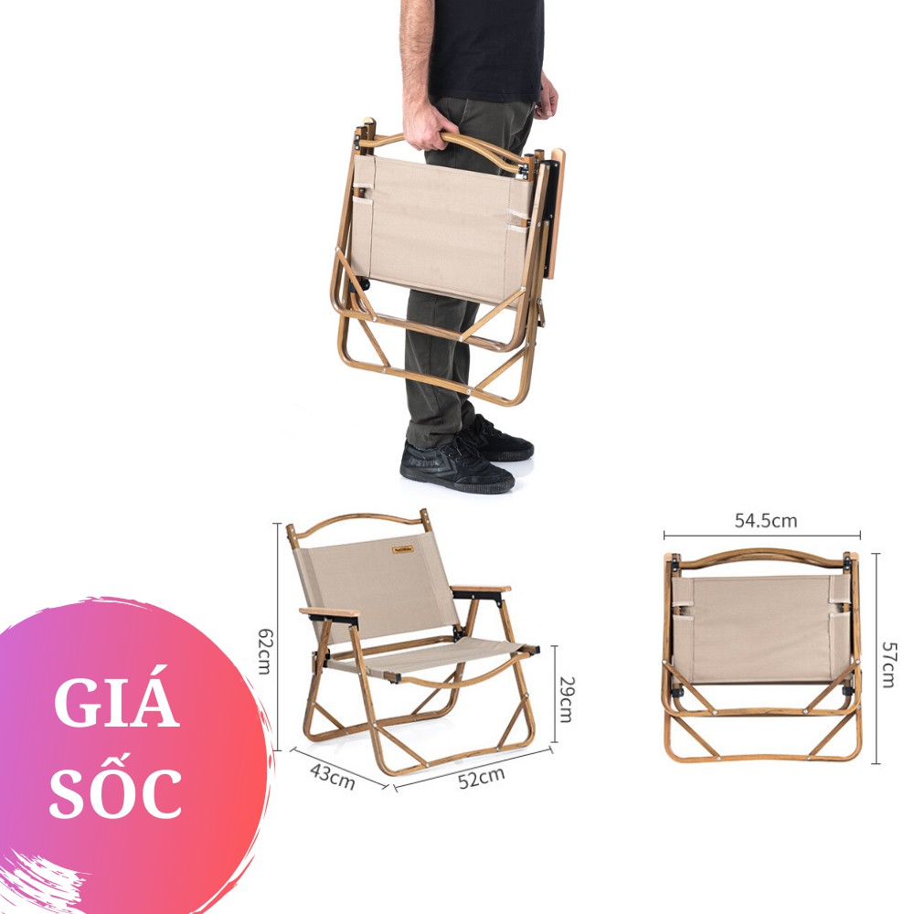 Ghế Dã Ngoại Du Lịch Cắm Trại Picnic Đọc sách Ngủ Trưa Cầm Tay Có Tựa Siêu Nhẹ NatureHike NH19Y002-D