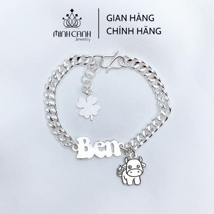Lắc Bạc Cắt Chữ Theo Tên Cho Bé Bạc Ta - Minh Canh Jewelry