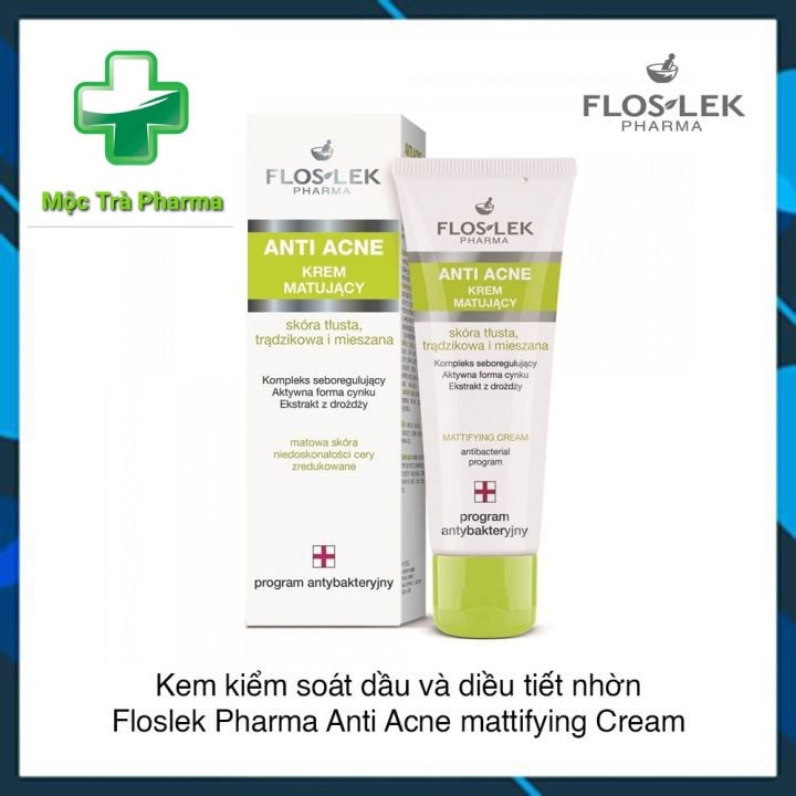 Kem kiểm soát dầu và điều tiết nhờn Floslek Anti Acne Mattifying Cream 50ml
