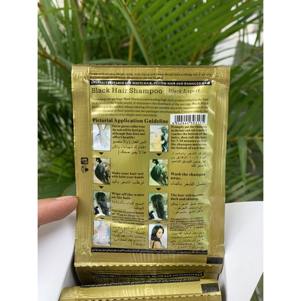 [ Hàng Xịn Không Khô Tóc ] Combo 10 Gói Gội Đen Tóc YuCaiTang, Gội Đen Phủ Bạc 10 Gói Tiện Lợi