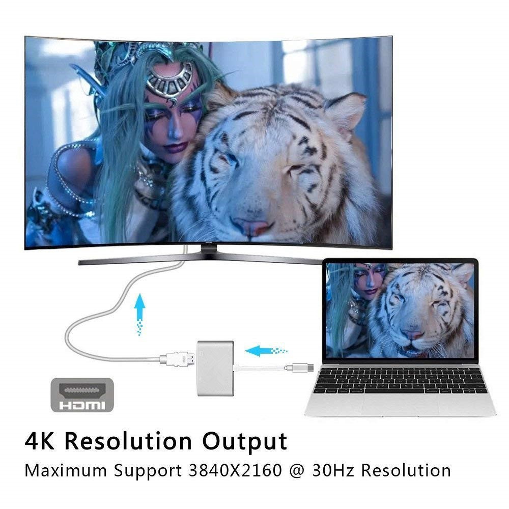 Cáp Chuyển Đổi Từ Cổng Type C Sang Cổng Hdmi 4K Vga | BigBuy360 - bigbuy360.vn
